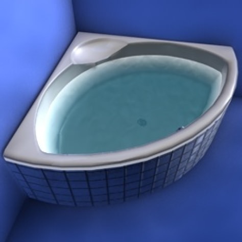 JH-CAD-interior-library glass container with sand in it 3D model_611