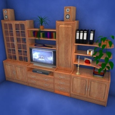 JH-CAD-interior-library glass container with sand in it 3D model_3