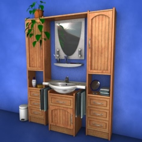 JH-CAD-interior-library glass container with sand in it 3D model_531