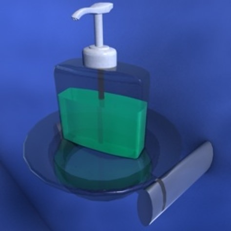 JH-CAD-interior-library glass container with sand in it 3D model_456