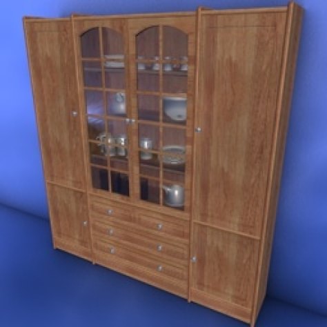 JH-CAD-interior-library glass container with sand in it 3D model_672