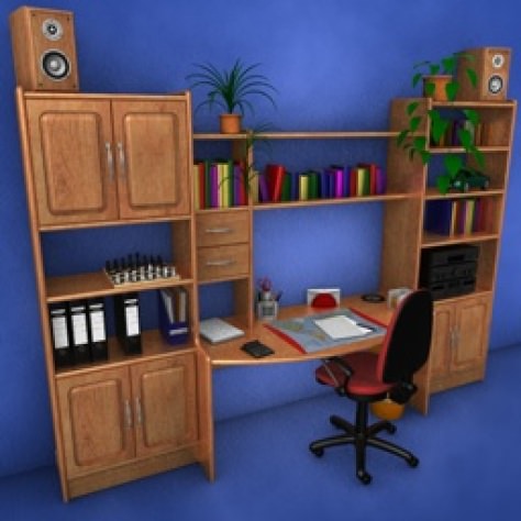 JH-CAD-interior-library glass container with sand in it 3D model_8