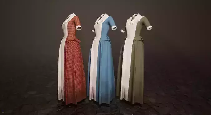 Traditional Colonial Dresses Set
