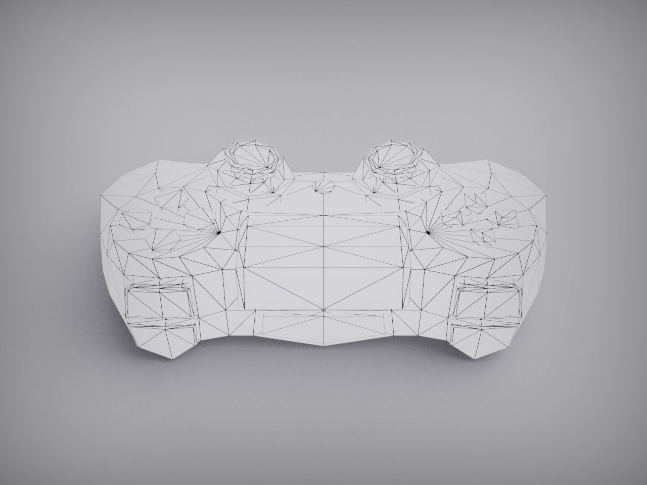 Play Station controller joystick Low-poly 3D model_11