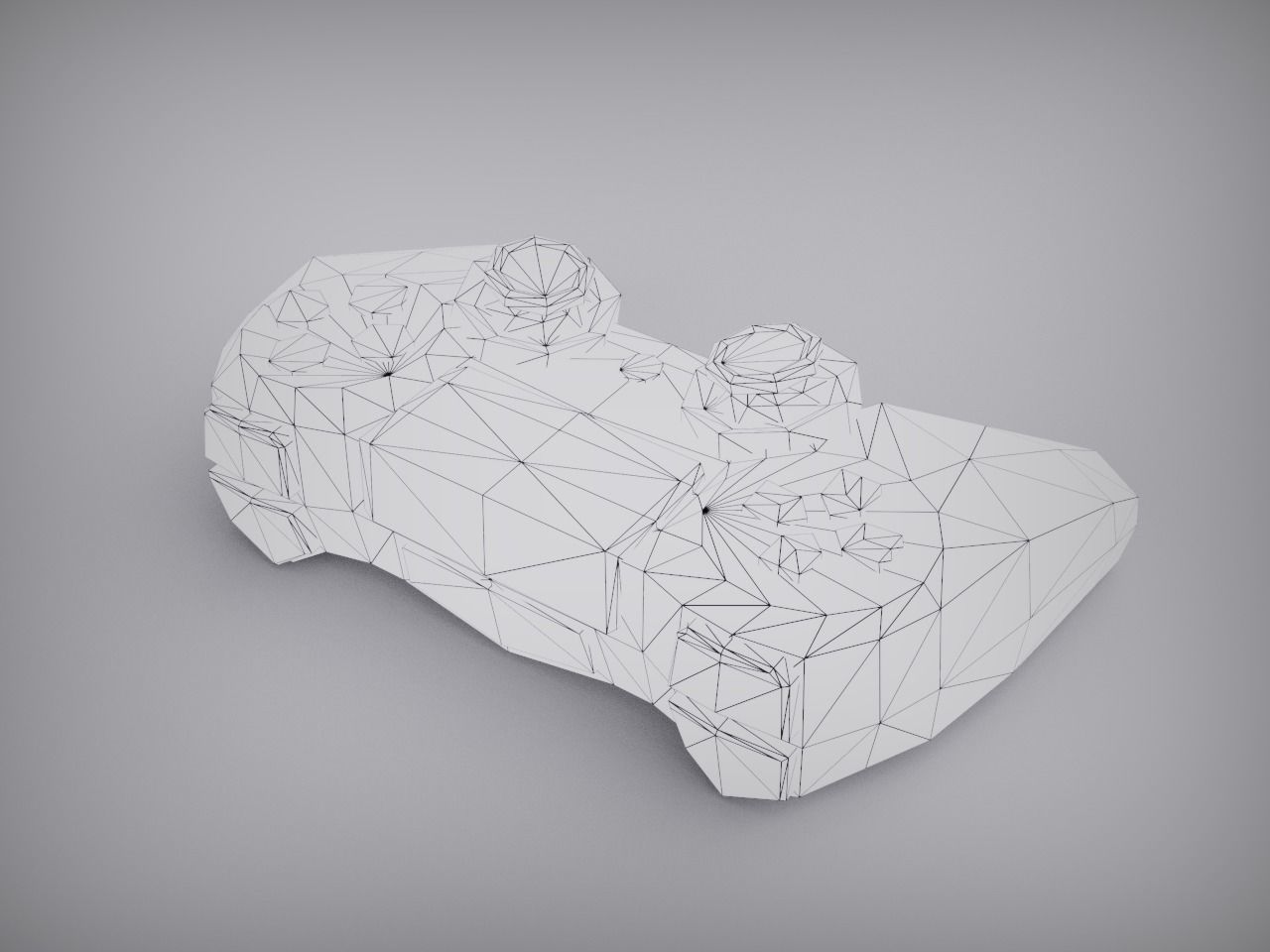 Play Station controller joystick Low-poly 3D model_12