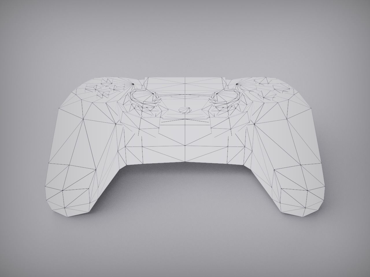 Play Station controller joystick Low-poly 3D model_6