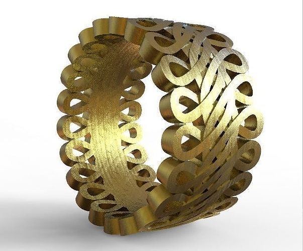 ring with Celtic ornaments 3D print  3D print model