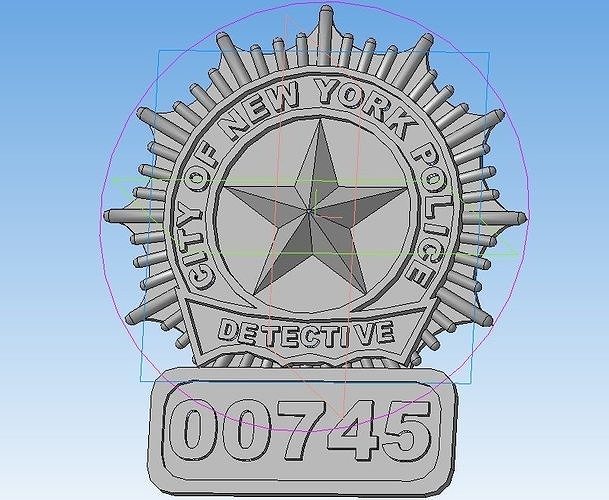 New York  police detective badge 3D print model