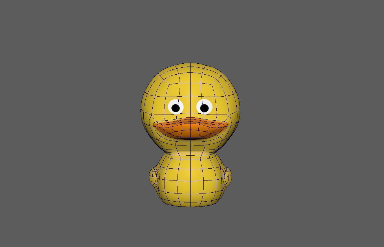 Toy Rubber Duck Low-poly 3D model_6