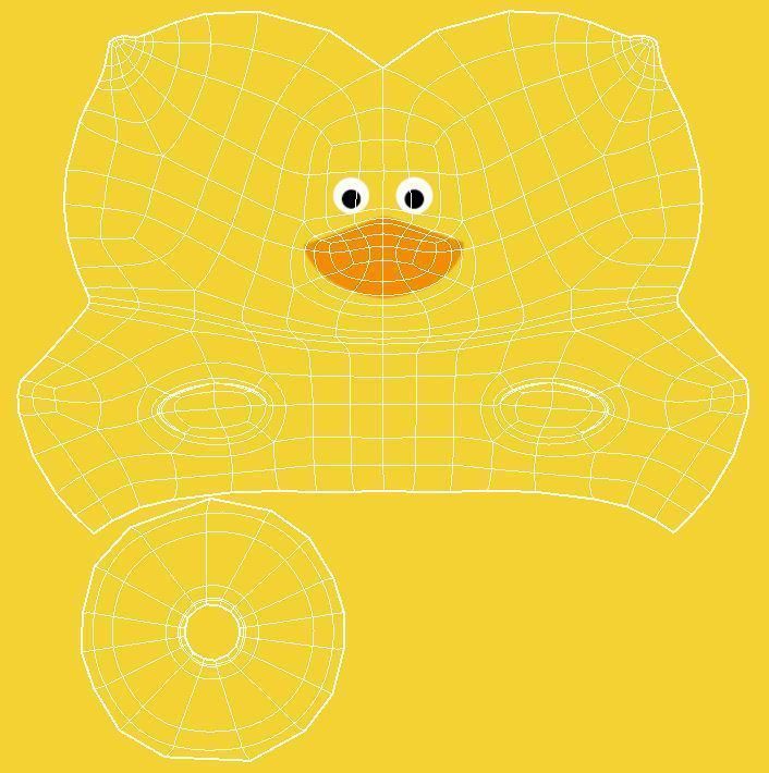 Toy Rubber Duck Low-poly 3D model_5