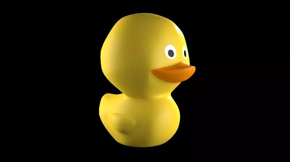 Toy Rubber Duck Low-poly 3D model_0