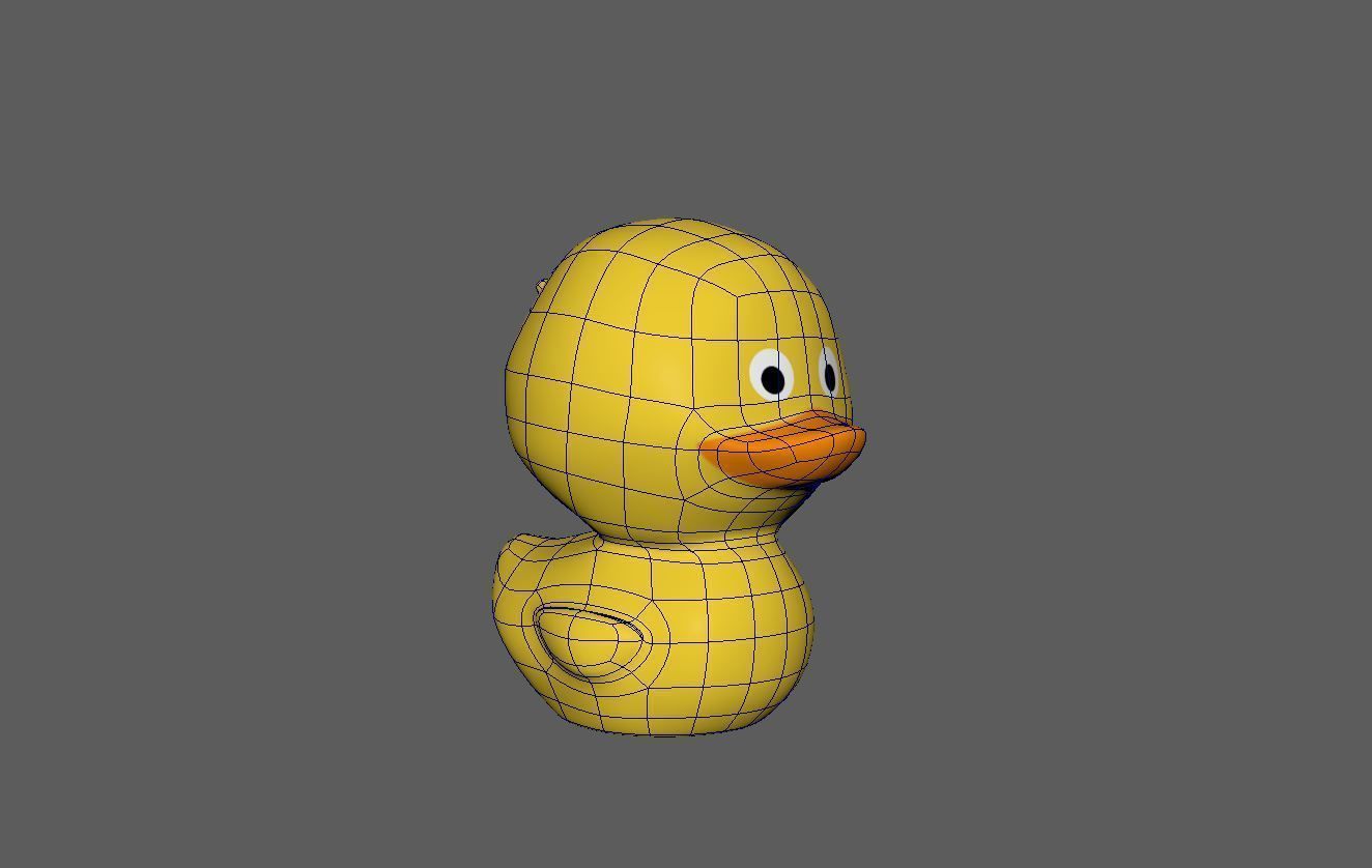 Toy Rubber Duck Low-poly 3D model_4