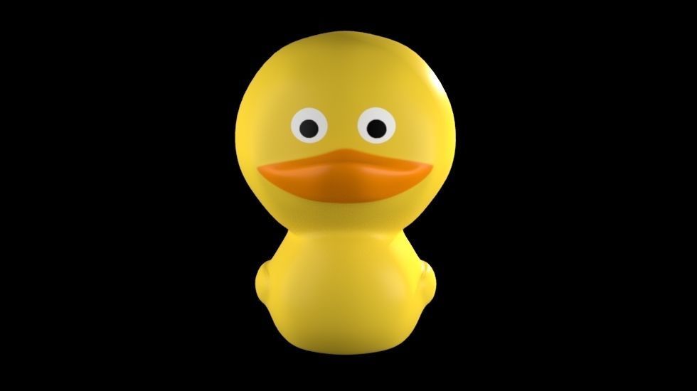 Toy Rubber Duck Low-poly 3D model_1