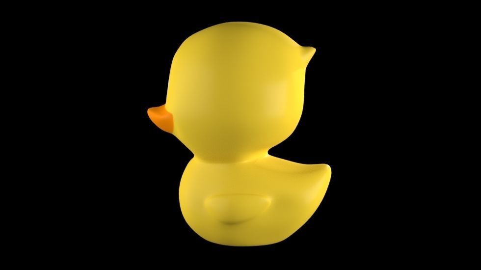 Toy Rubber Duck Low-poly 3D model_2
