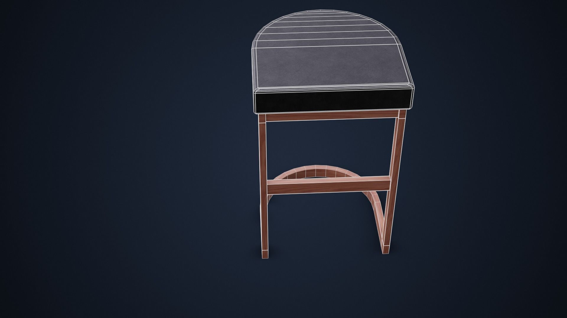 Bar Stool PBR Low-poly 3D model_18