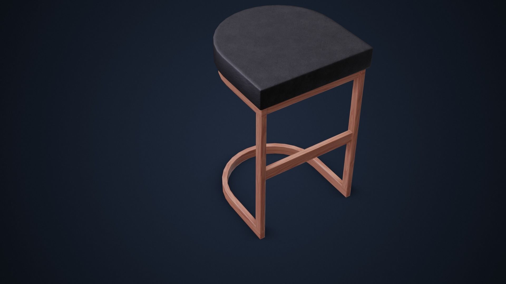 Bar Stool PBR Low-poly 3D model_5