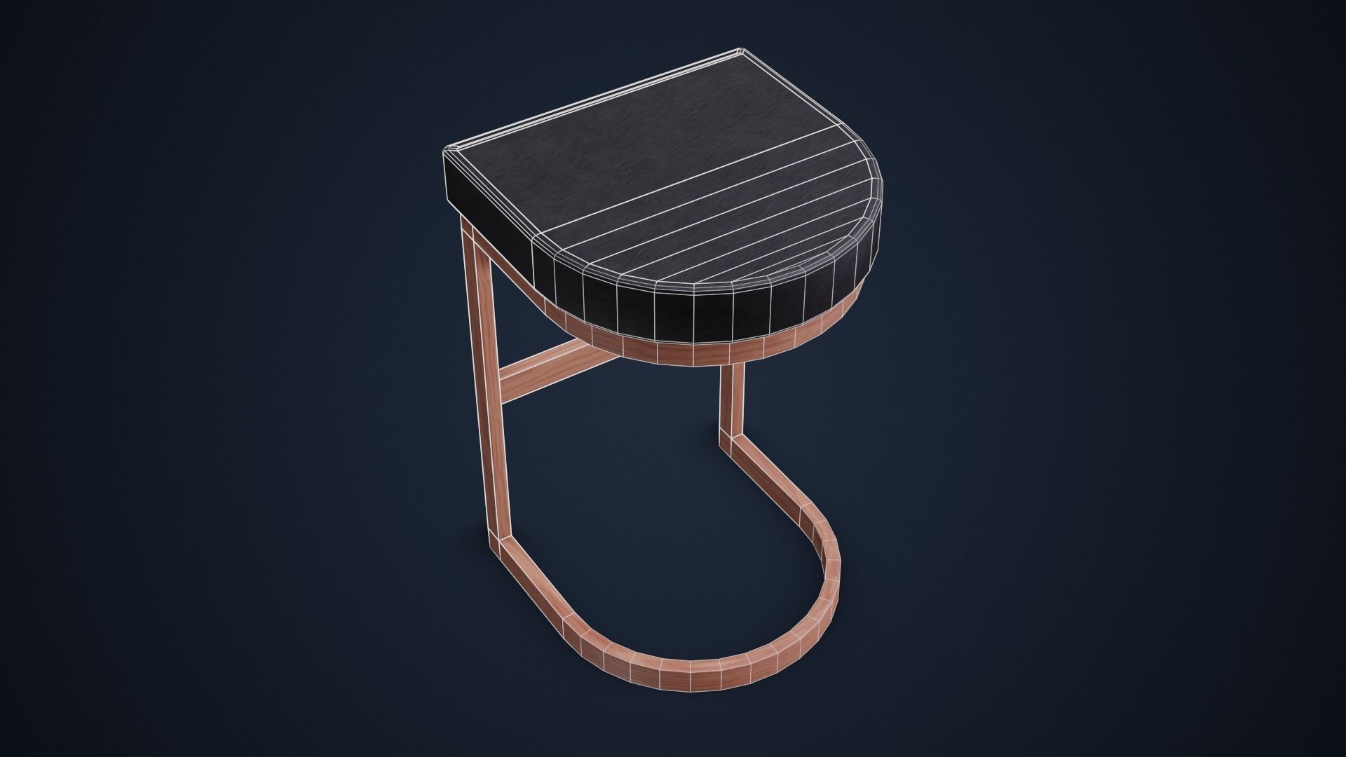 Bar Stool PBR Low-poly 3D model_23