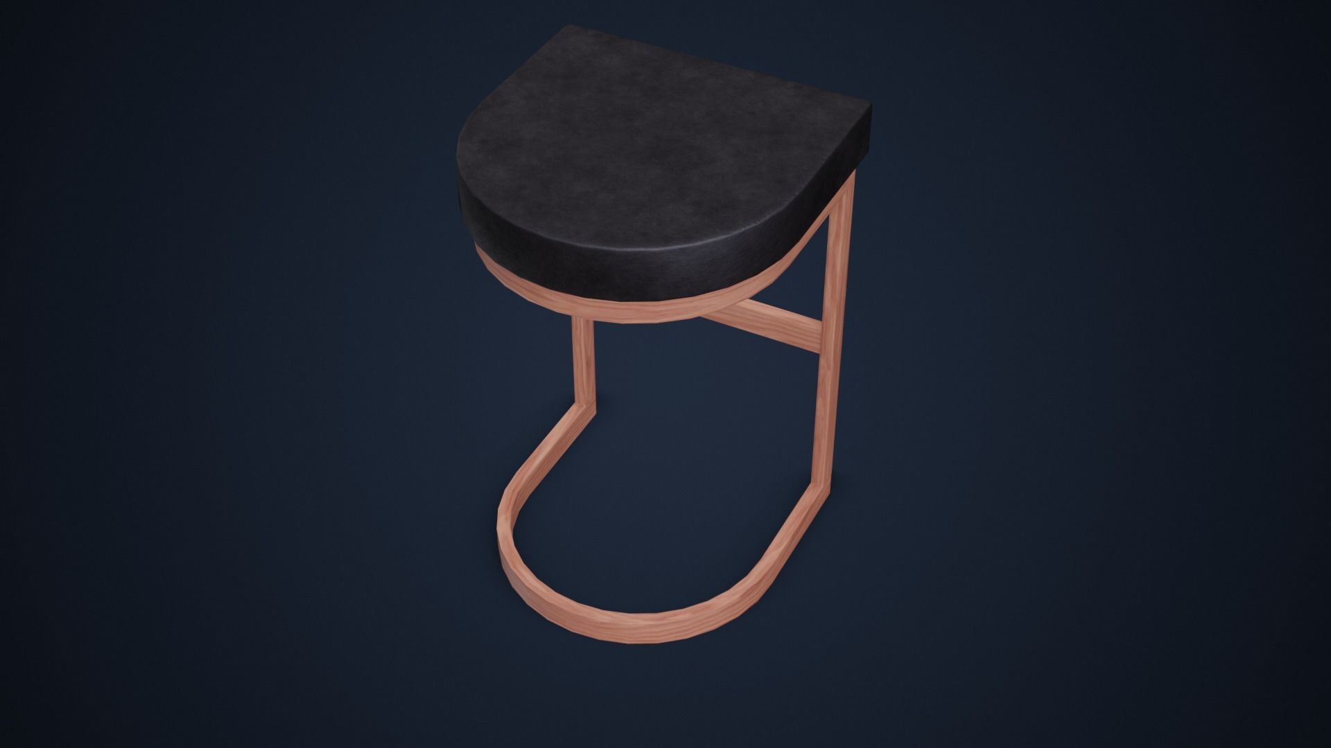 Bar Stool PBR Low-poly 3D model_1