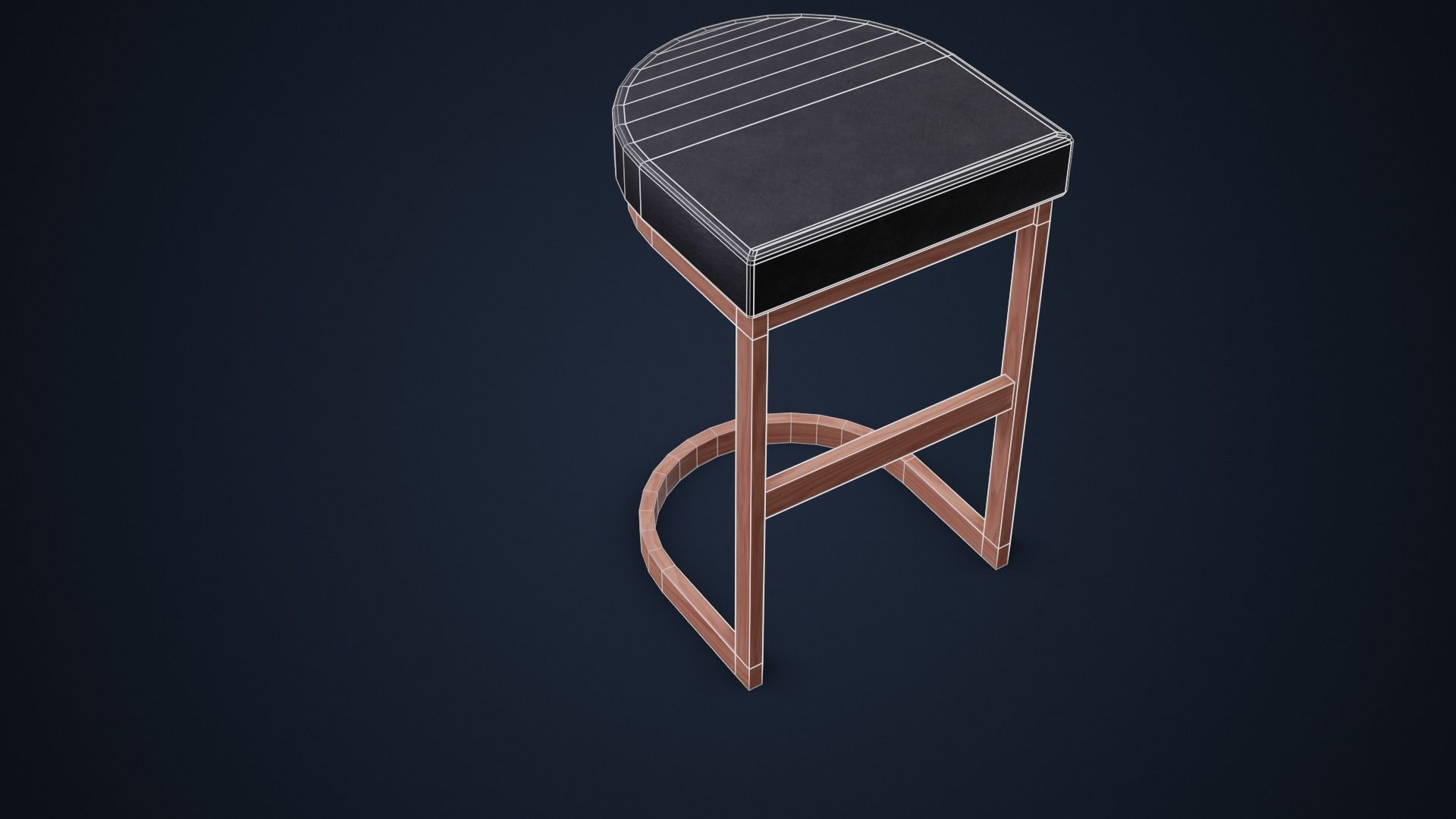 Bar Stool PBR Low-poly 3D model_17