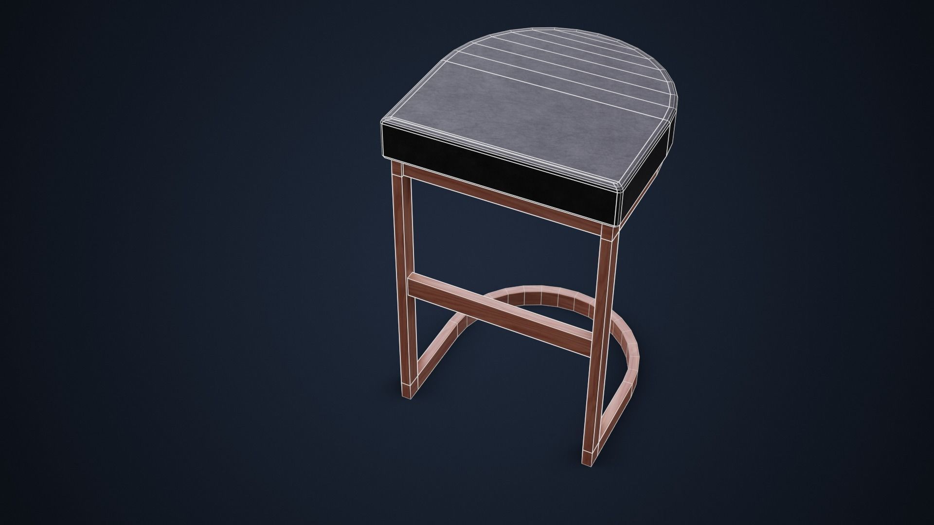Bar Stool PBR Low-poly 3D model_19