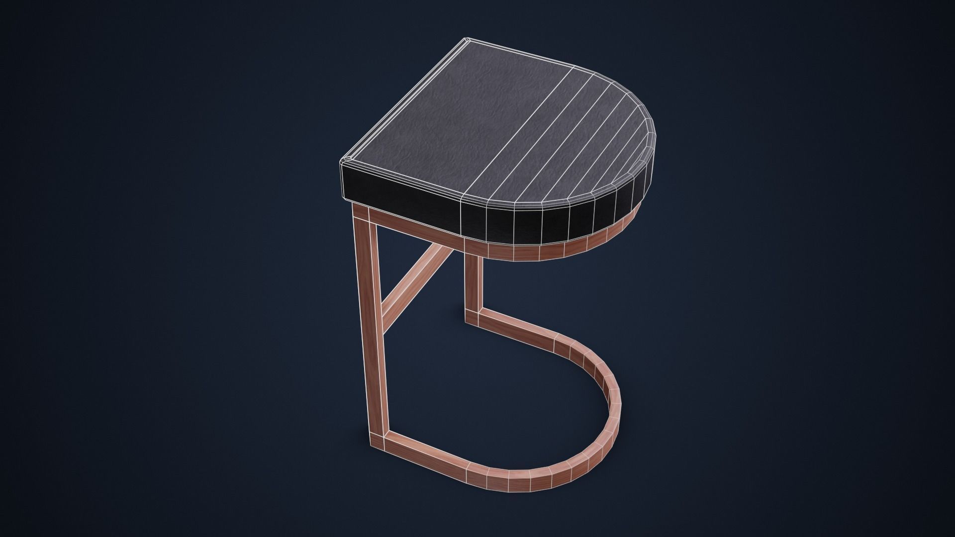Bar Stool PBR Low-poly 3D model_22