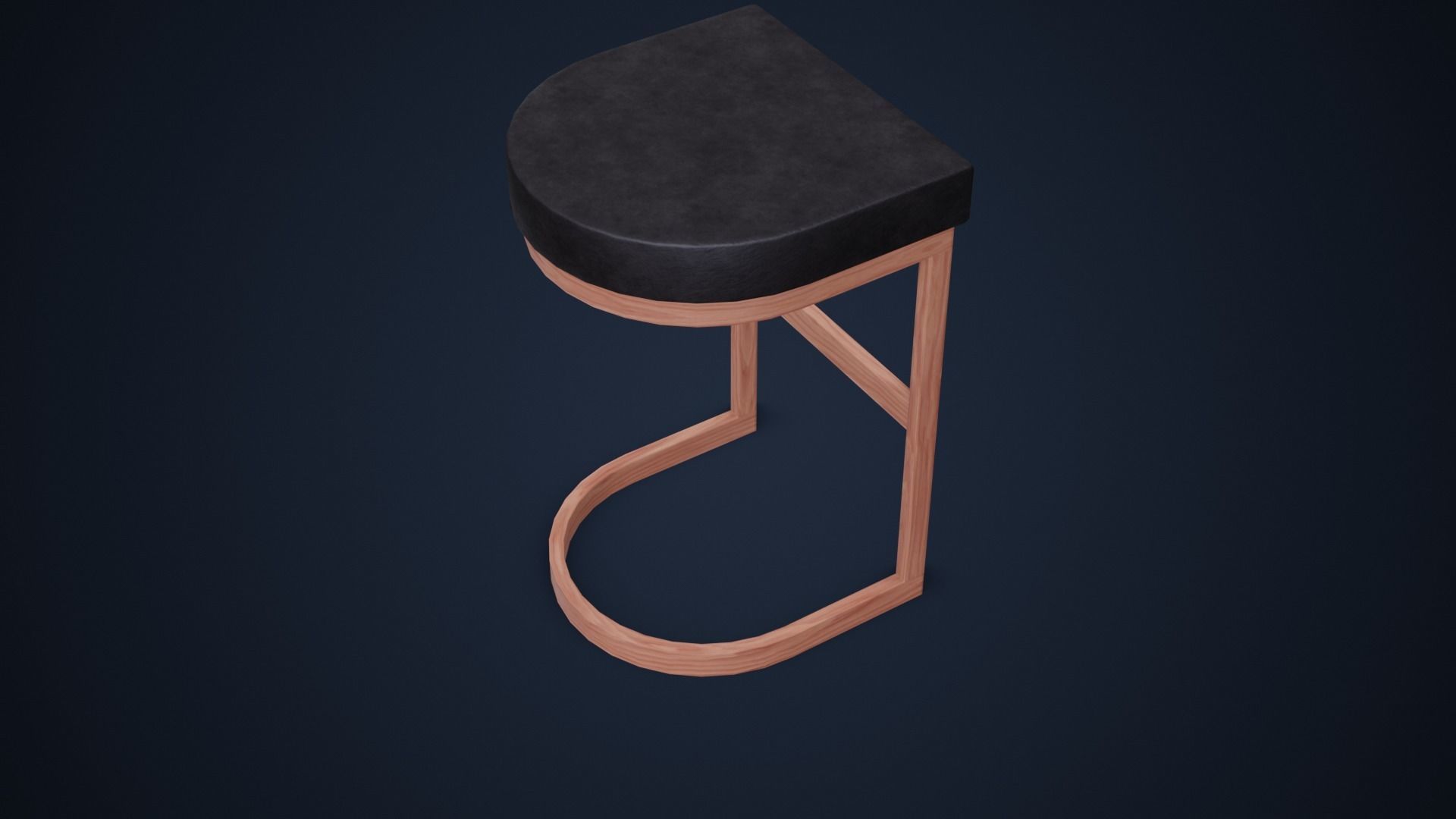 Bar Stool PBR Low-poly 3D model_2