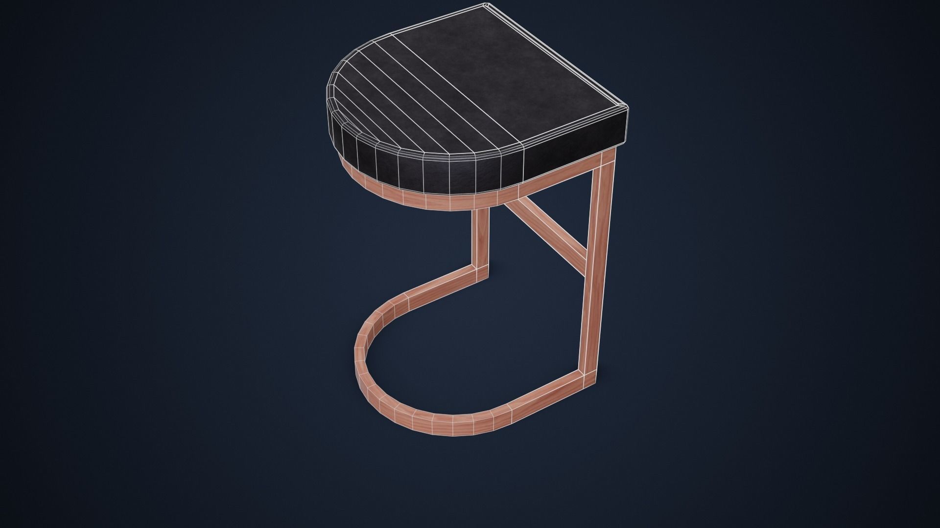 Bar Stool PBR Low-poly 3D model_14