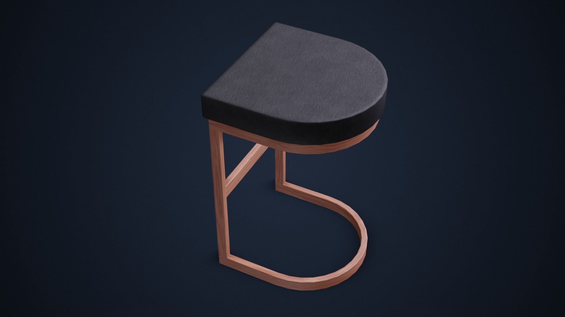 Bar Stool PBR Low-poly 3D model_10