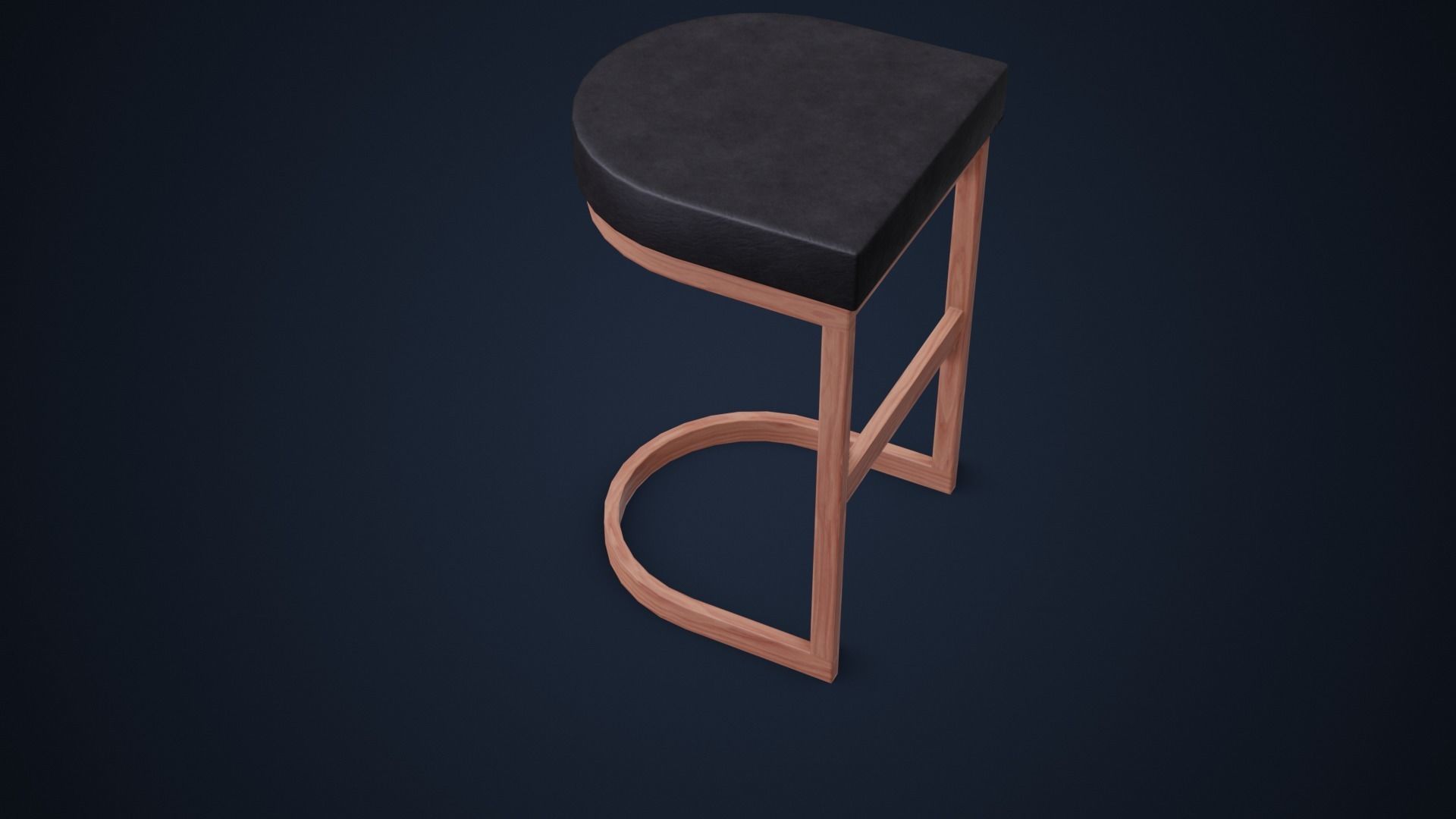 Bar Stool PBR Low-poly 3D model_4