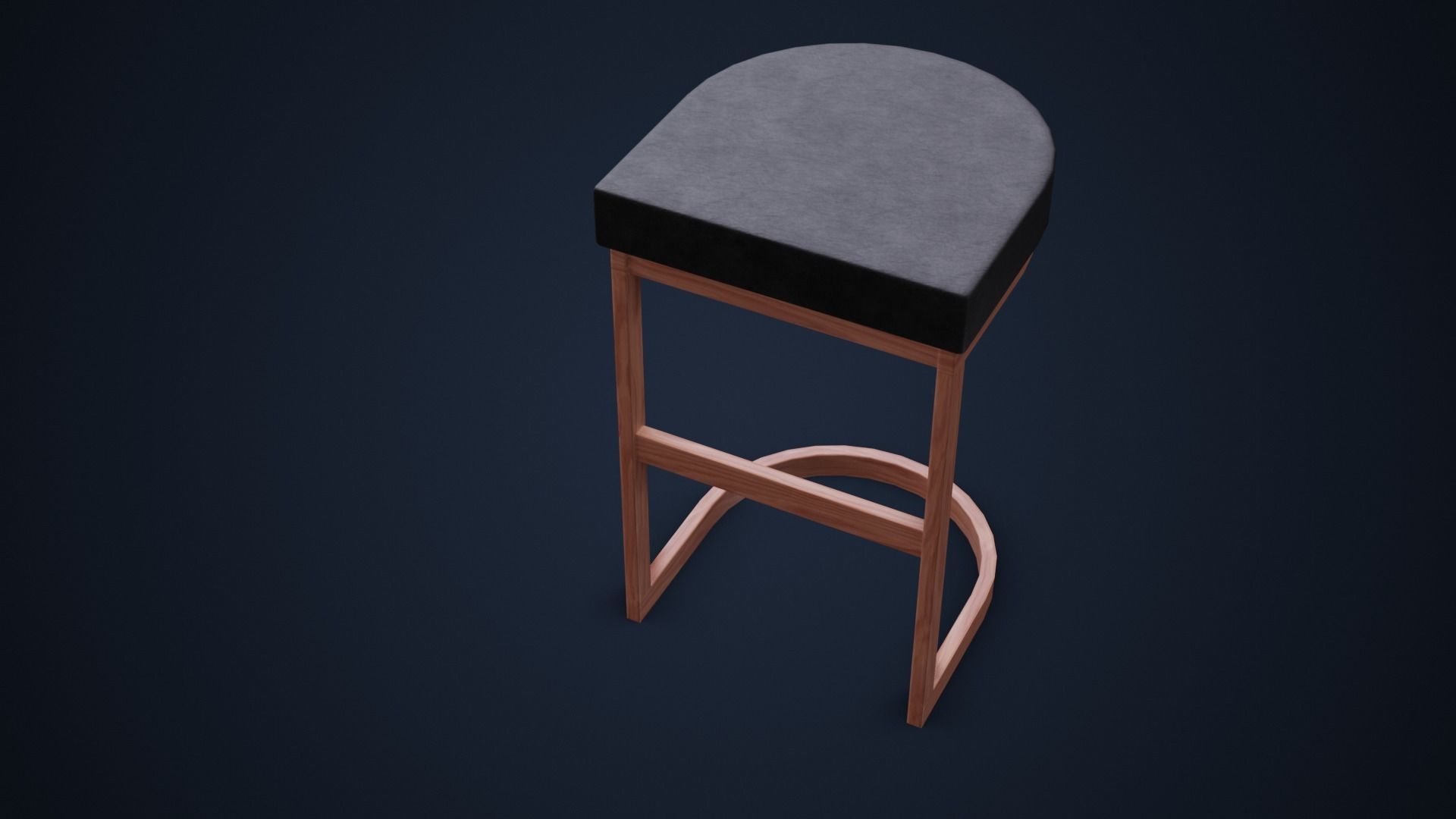 Bar Stool PBR Low-poly 3D model_7