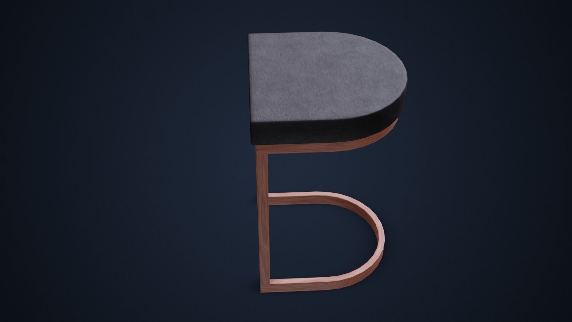 Bar Stool PBR Low-poly 3D model_9