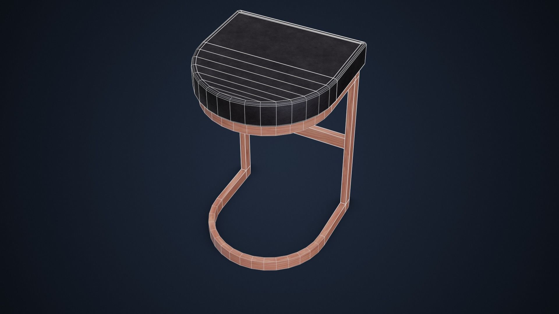 Bar Stool PBR Low-poly 3D model_13