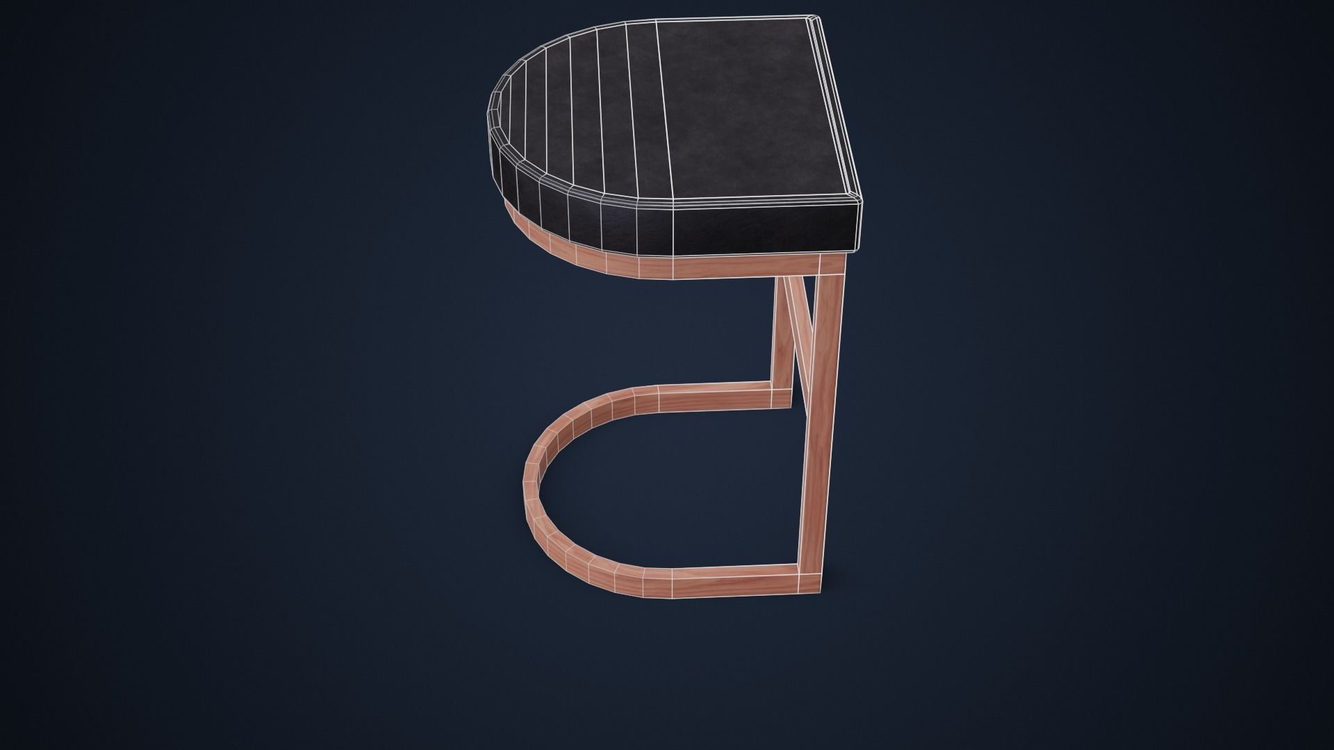 Bar Stool PBR Low-poly 3D model_15
