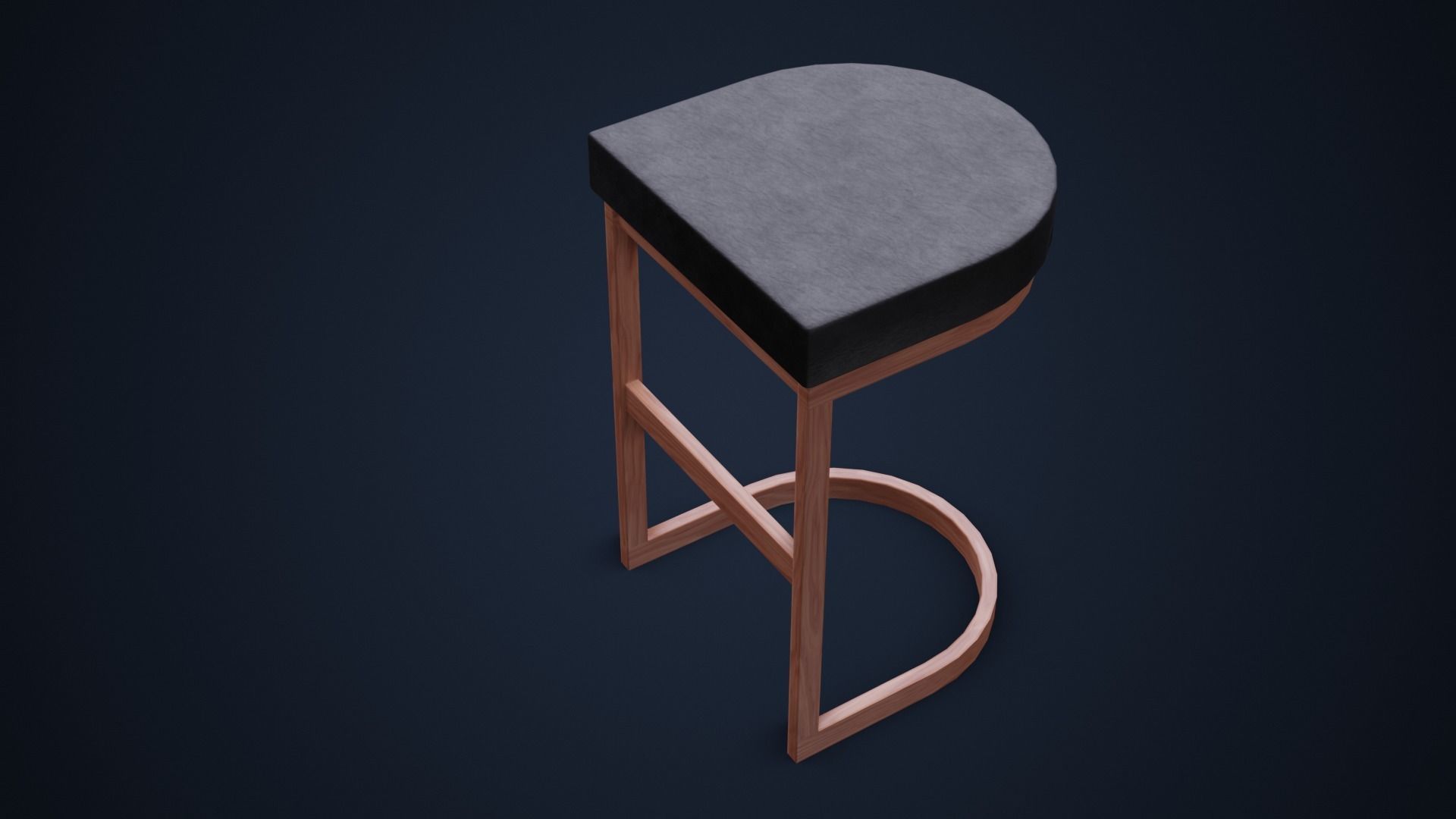 Bar Stool PBR Low-poly 3D model_8