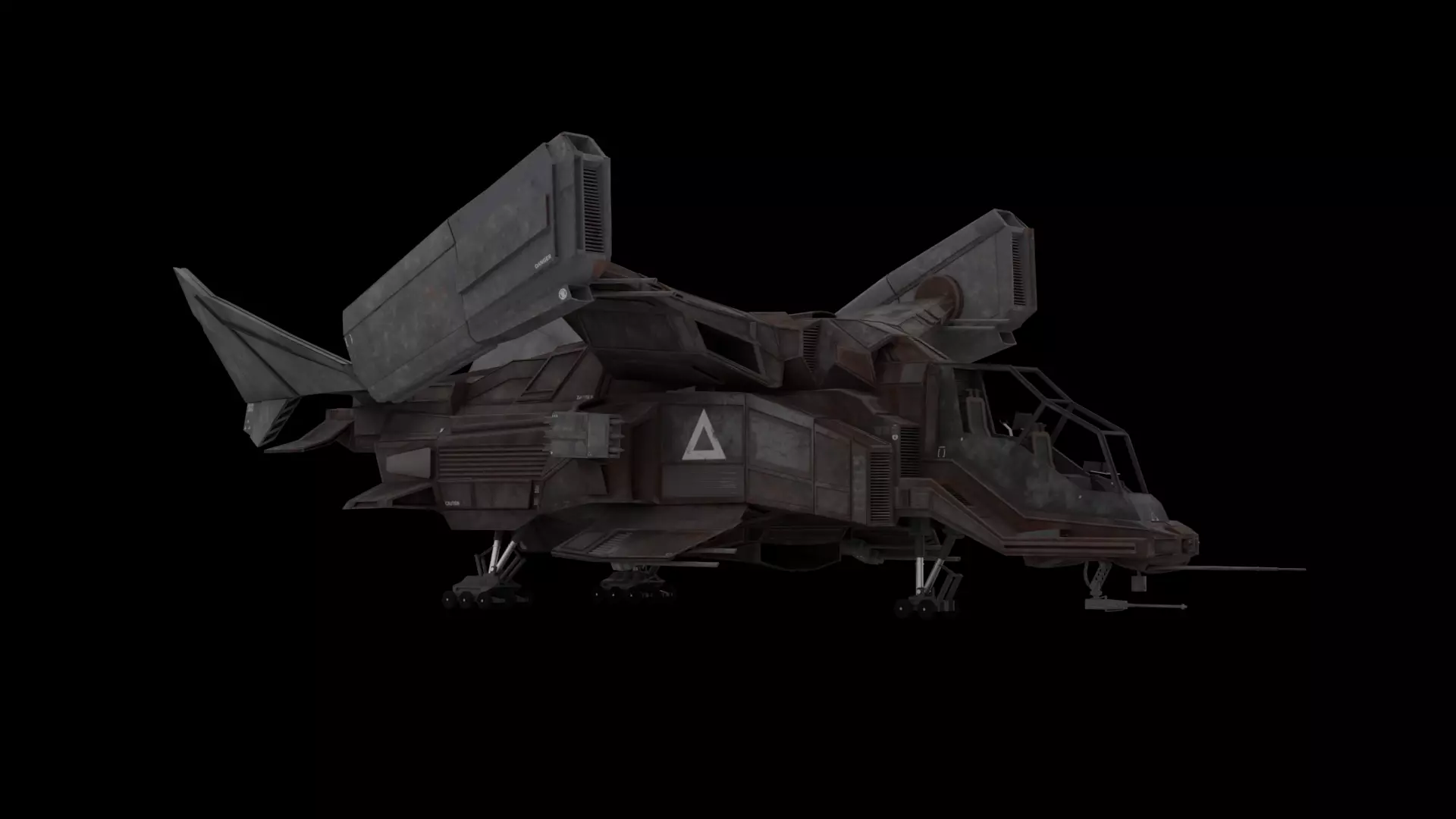 Sci Fi Spaceship - Battle Ship - 3D model_0
