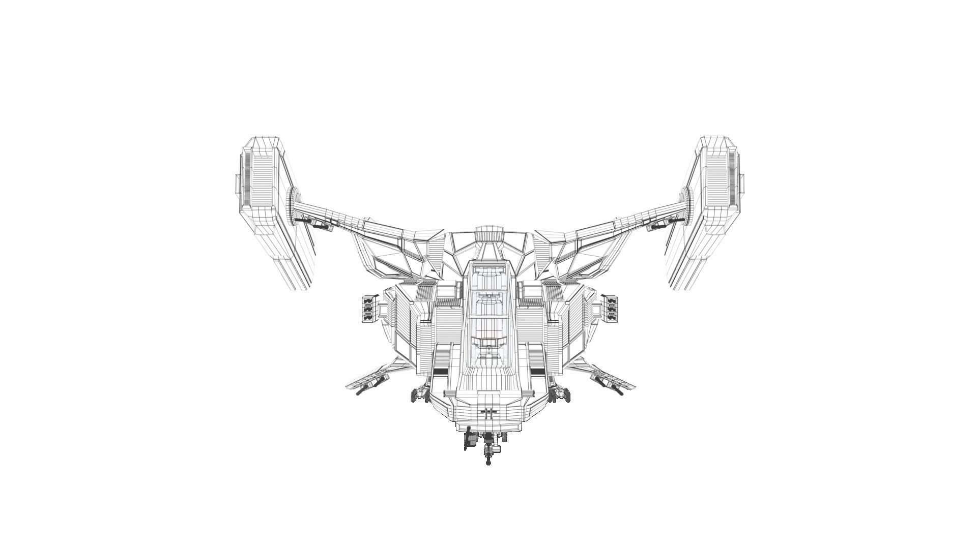 Sci Fi Spaceship - Battle Ship - 3D model_5