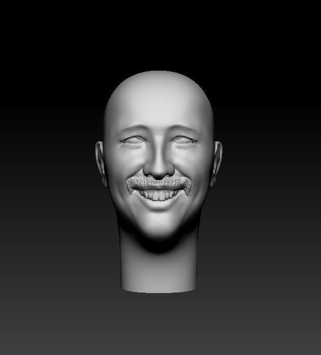 1 person 4 heads 3D print model_13