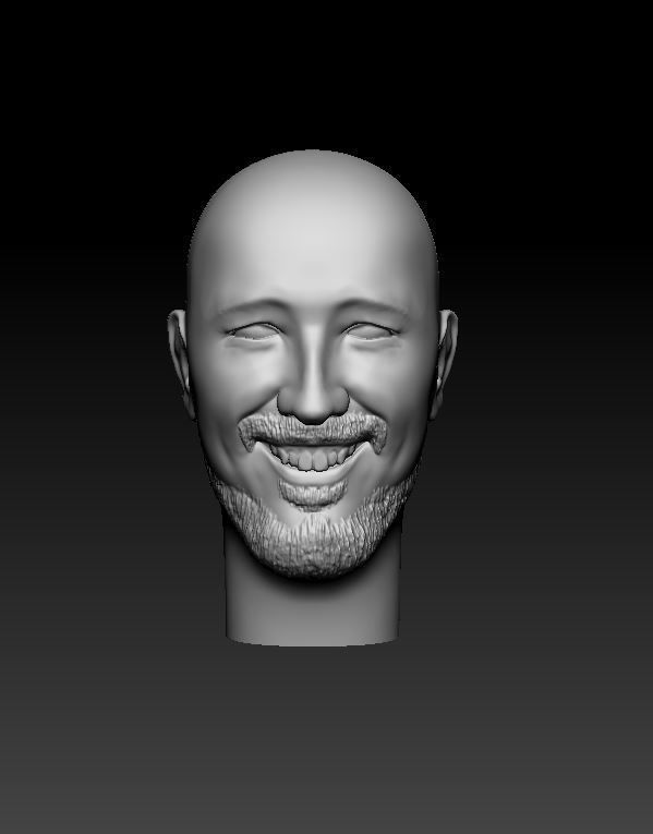 1 person 4 heads 3D print model_19
