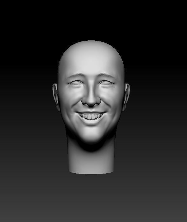 1 person 4 heads 3D print model_4