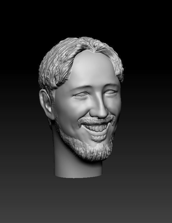 1 person 4 heads 3D print model_7