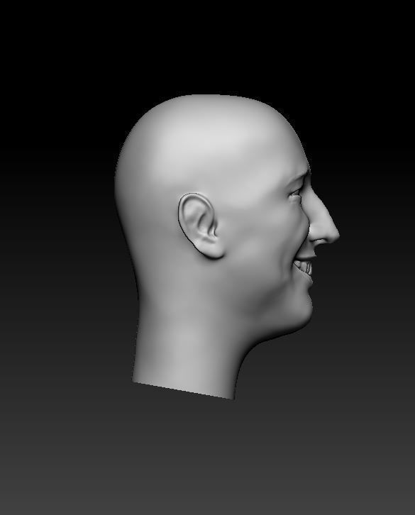 1 person 4 heads 3D print model_2