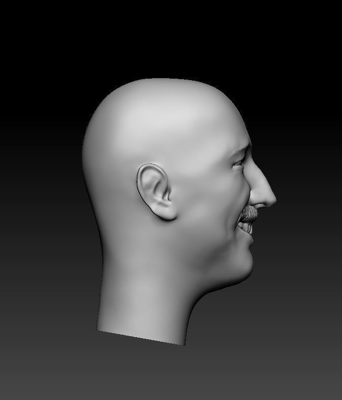 1 person 4 heads 3D print model_15