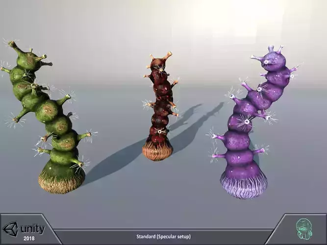 Alien flora - plant 11 Low-poly 3D model