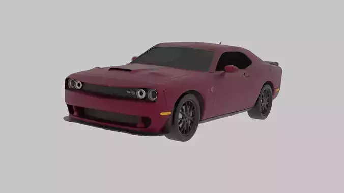 Dodge challenger SRT Hellcat with wheel animation