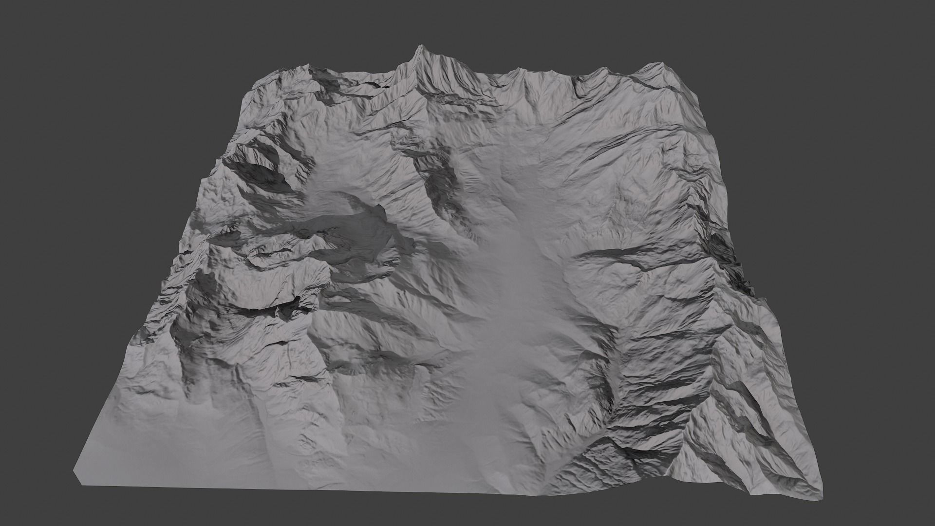 Snow Mountains Low-poly 3D model_7