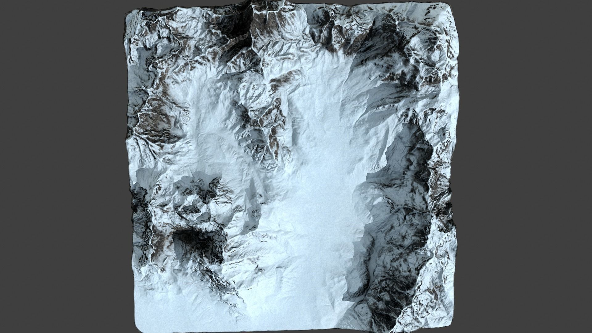 Snow Mountains Low-poly 3D model_6