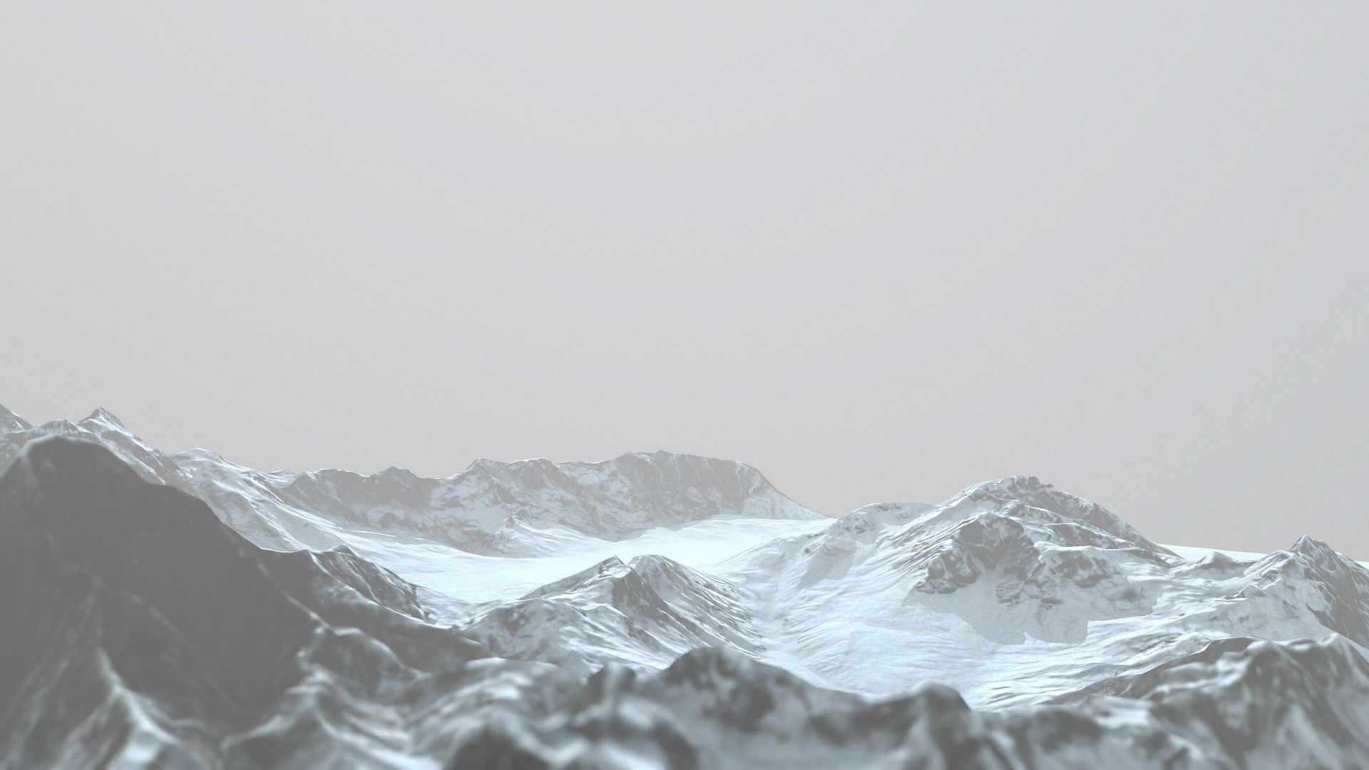 Snow Mountains Low-poly 3D model_4