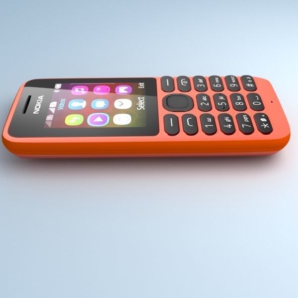 Nokia 103 Red 3D model_6