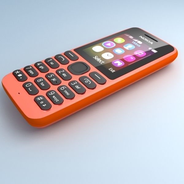 Nokia 103 Red 3D model_1