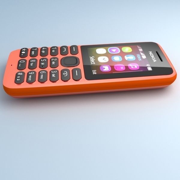 Nokia 103 Red 3D model_2